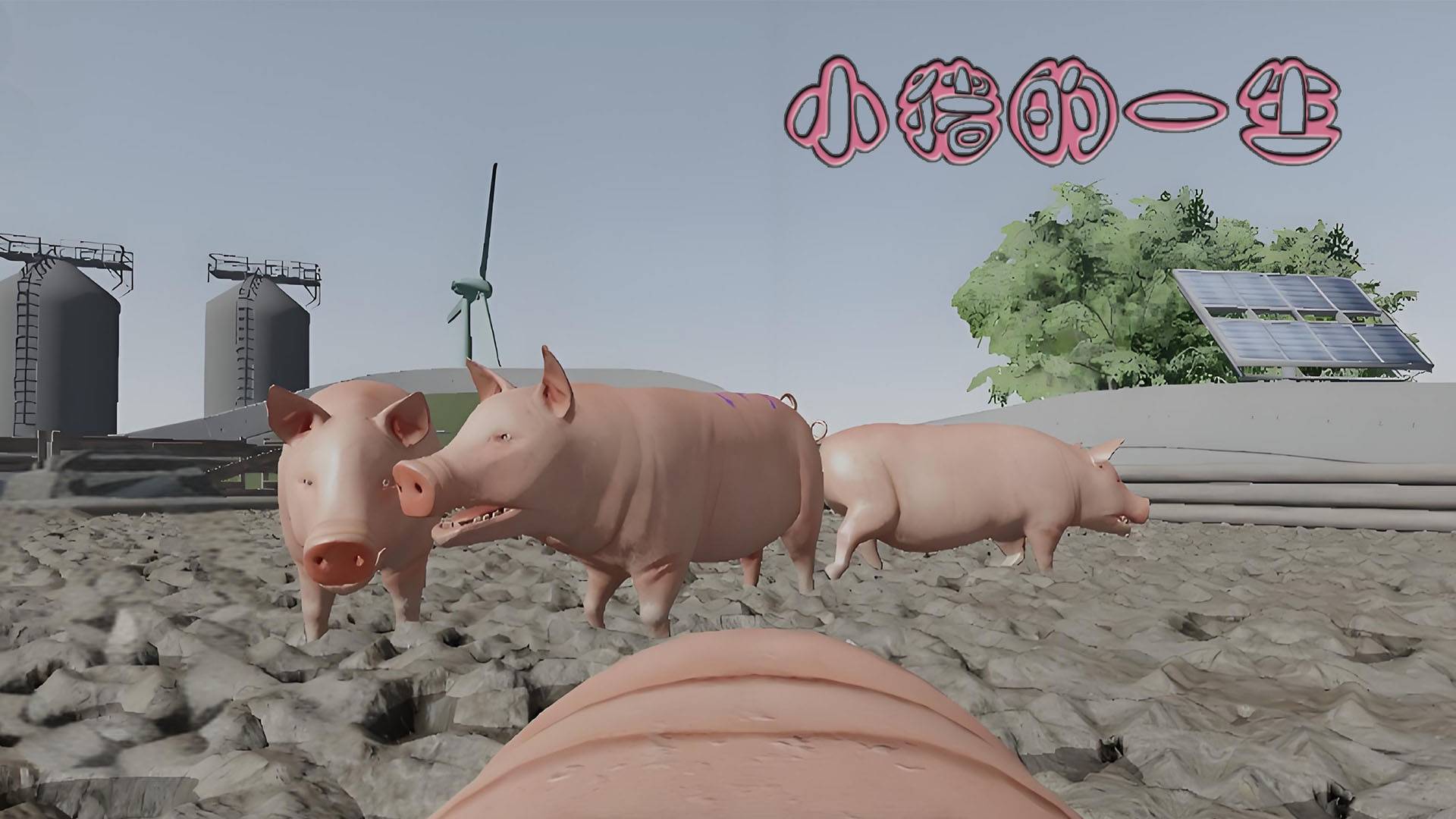 小猪的一生游戏宣传图，展示游戏战斗场景和角色