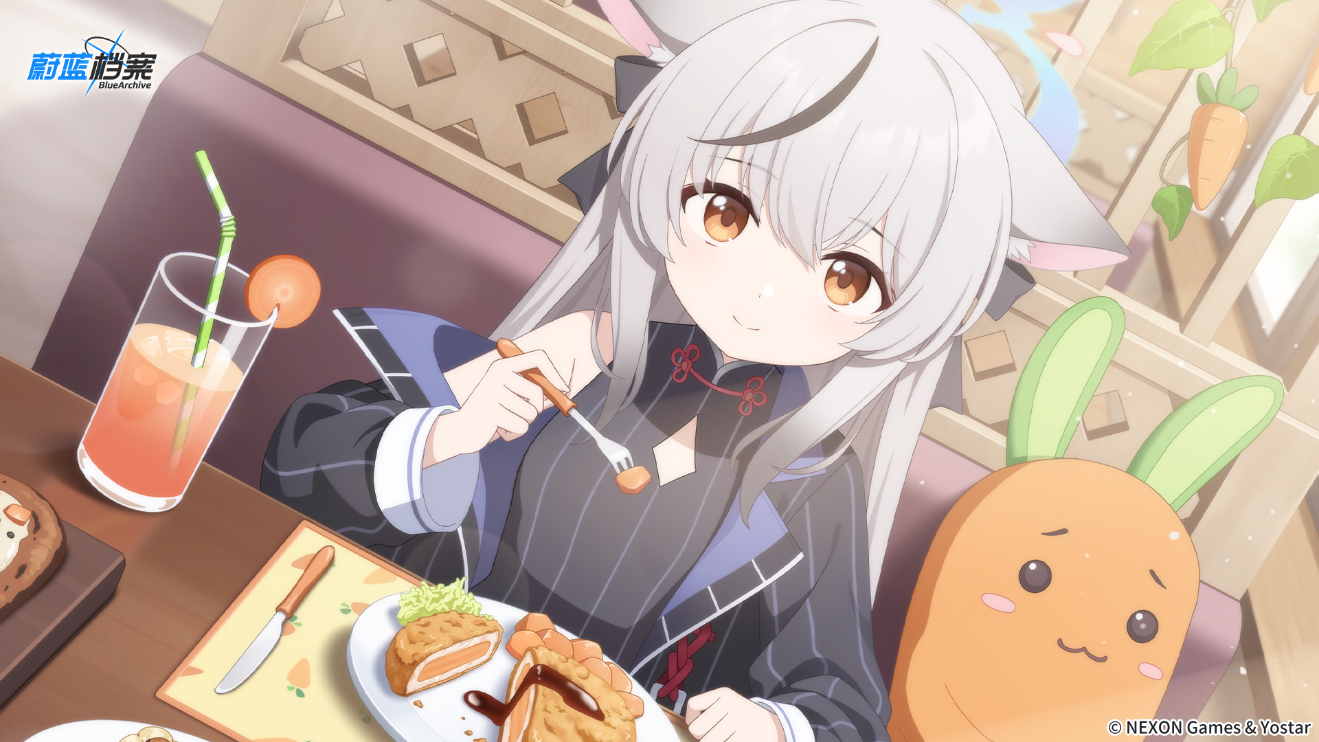 蔚蓝档案游戏宣传图，展示游戏战斗场景和角色