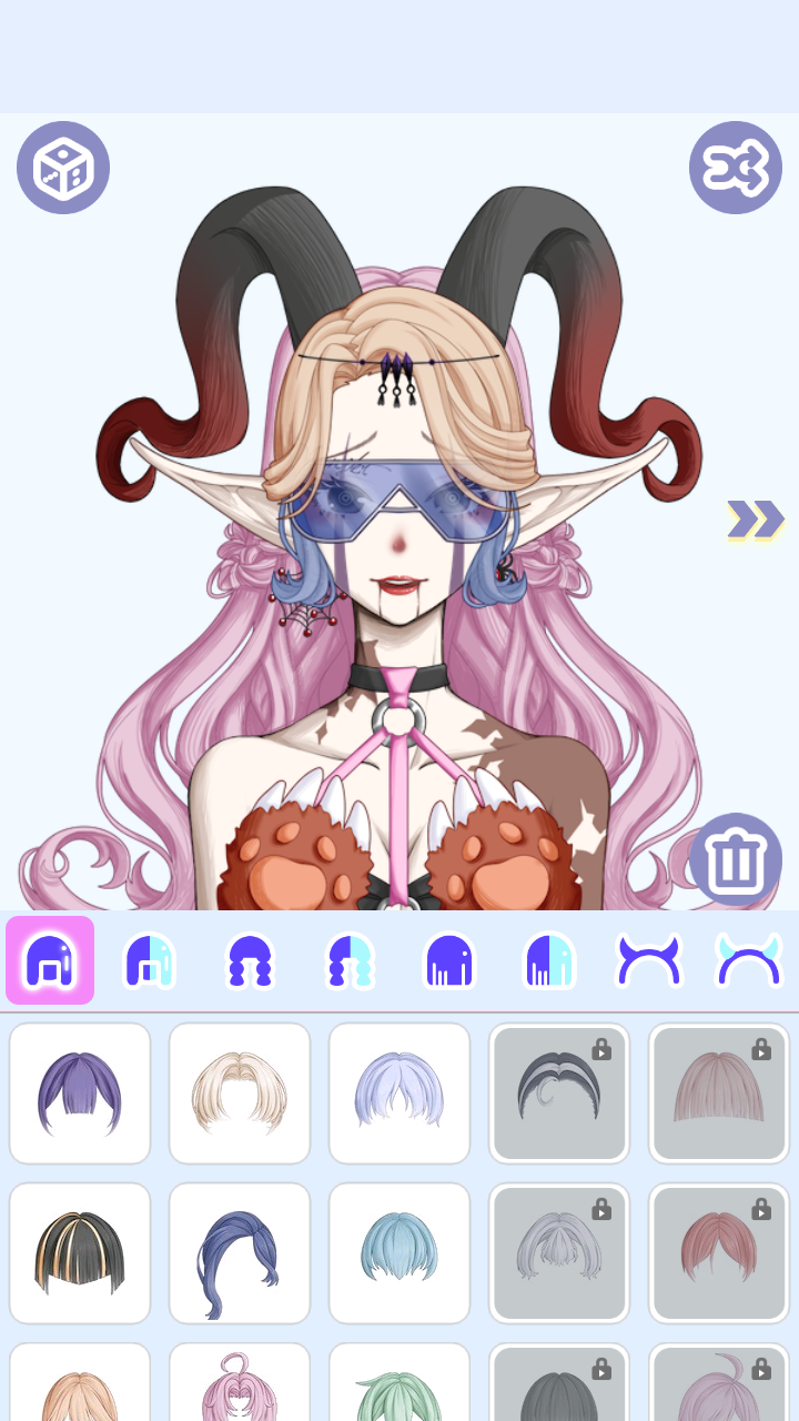 怪物女孩换装游戏截图