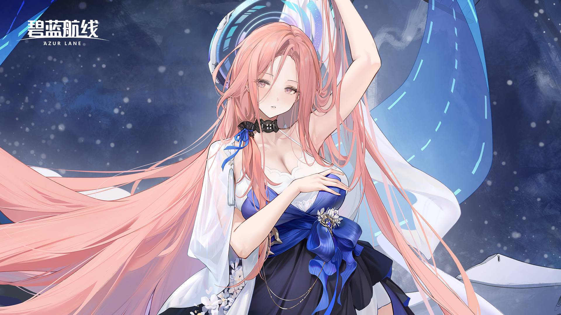 碧蓝航线游戏宣传图，展示游戏战斗场景和角色