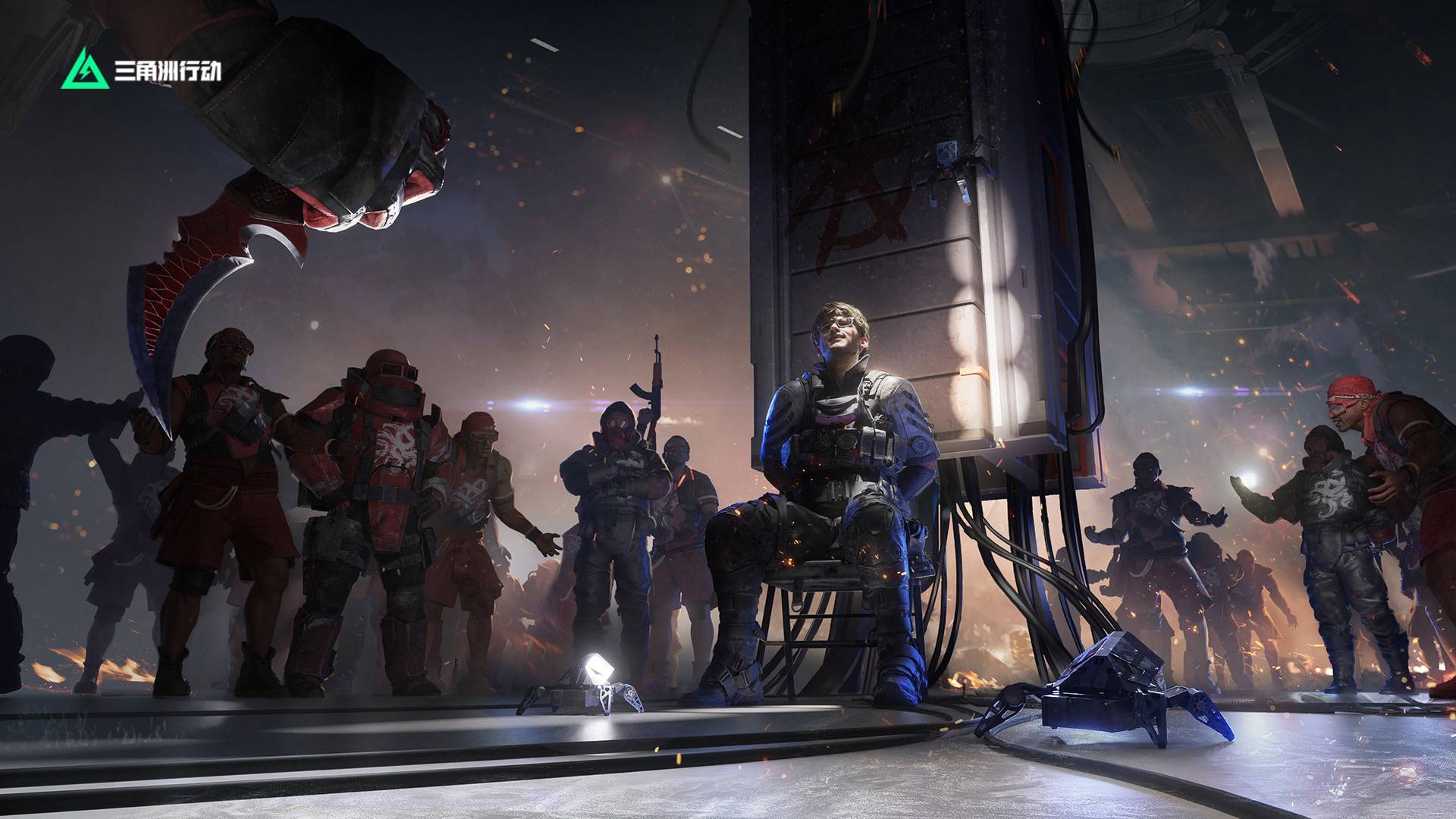 三角洲行动游戏宣传图，展示游戏战斗场景和角色