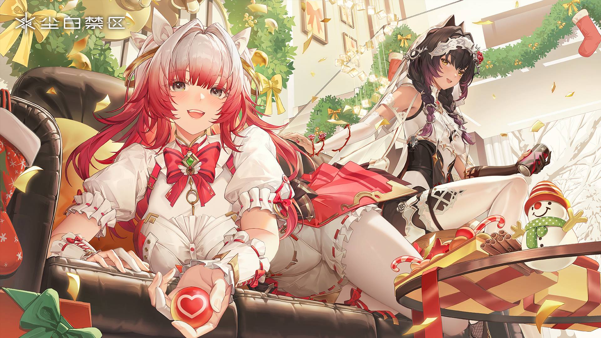 尘白禁区游戏宣传图，展示游戏战斗场景和角色