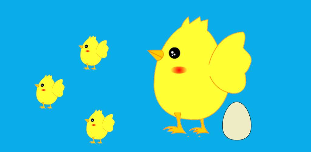 快乐小鸡下蛋游戏宣传图，展示游戏战斗场景和角色