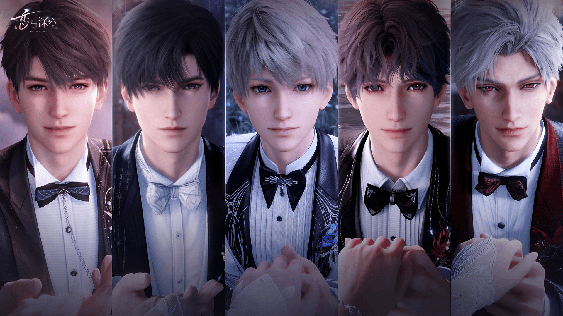 恋与深空游戏宣传图，展示游戏战斗场景和角色