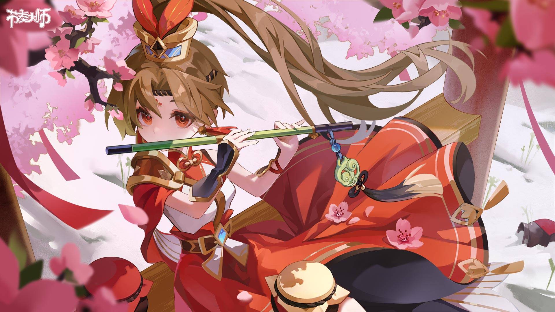 节奏大师游戏宣传图，展示游戏战斗场景和角色