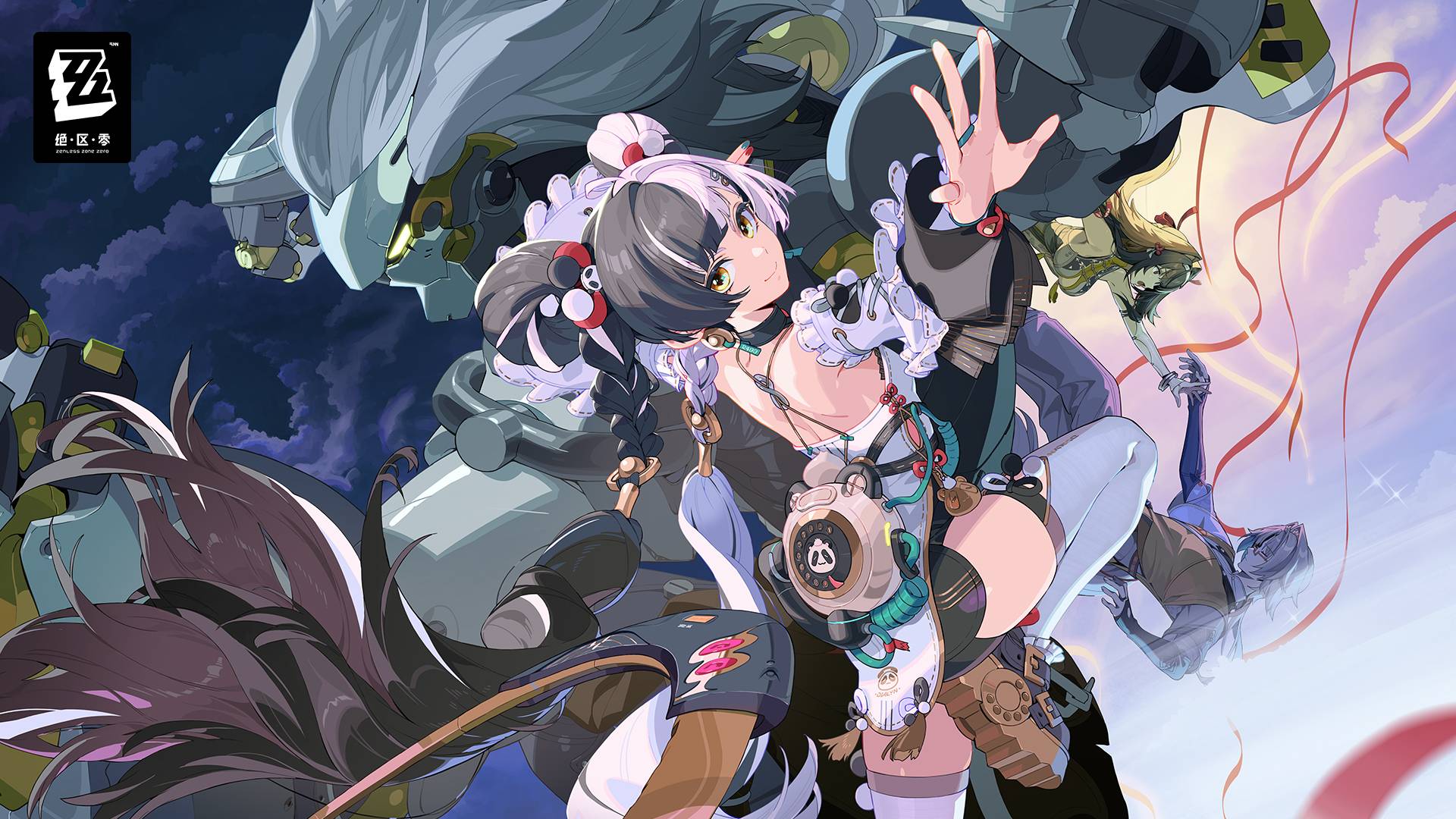 绝区零游戏宣传图，展示游戏战斗场景和角色