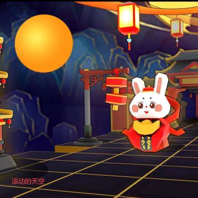 滚动的天空游戏宣传图，展示游戏战斗场景和角色