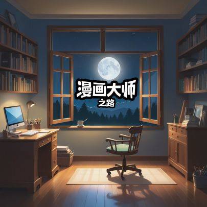 漫画大师之路游戏宣传图，展示游戏战斗场景和角色