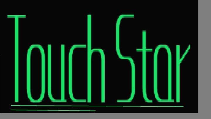 TouchStar游戏宣传图，展示游戏战斗场景和角色