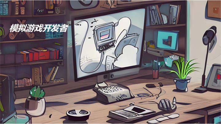 模拟游戏开发者游戏宣传图，展示游戏战斗场景和角色