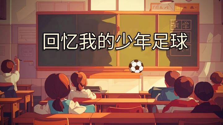 回忆我的少年足球游戏宣传图，展示游戏战斗场景和角色