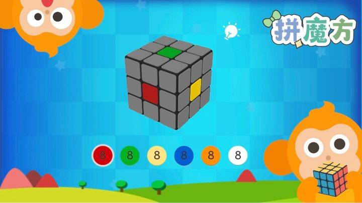 拼魔方游戏宣传图，展示游戏战斗场景和角色