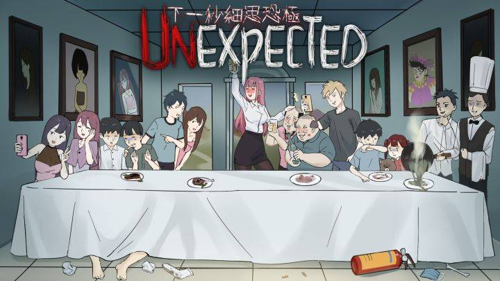 下一秒细思恐极游戏宣传图，展示游戏战斗场景和角色