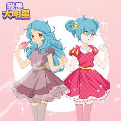 我是大明星游戏宣传图，展示游戏战斗场景和角色