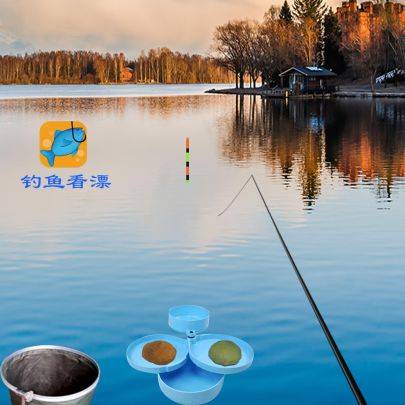 钓鱼看漂游戏宣传图，展示游戏战斗场景和角色