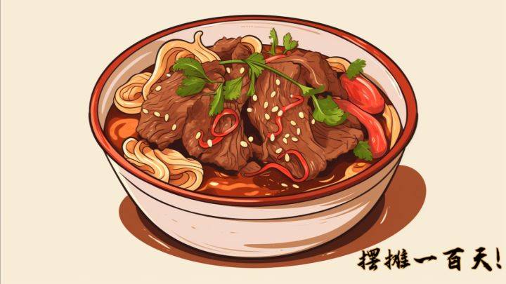 摆摊一百天！游戏宣传图，展示游戏战斗场景和角色