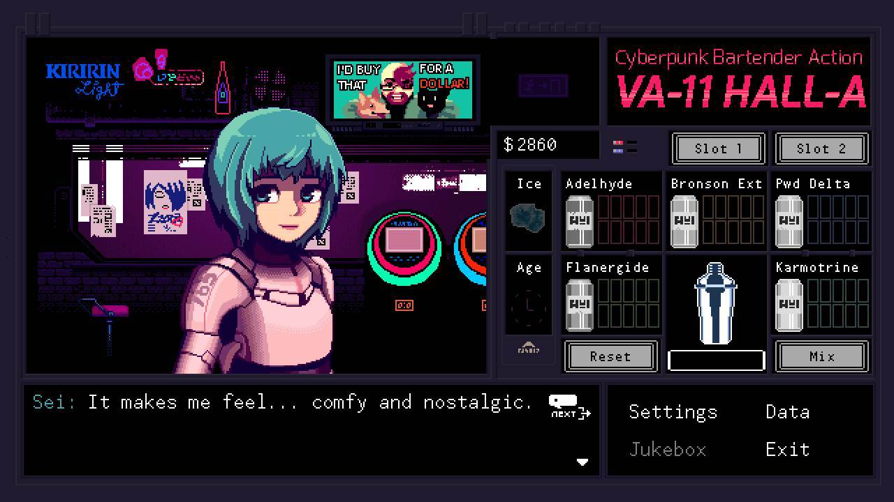 VA11 HALL-A：赛博朋克酒保计划截图5