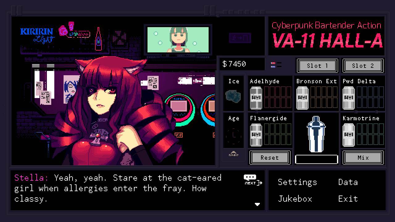 VA11 HALL-A：赛博朋克酒保计划截图1