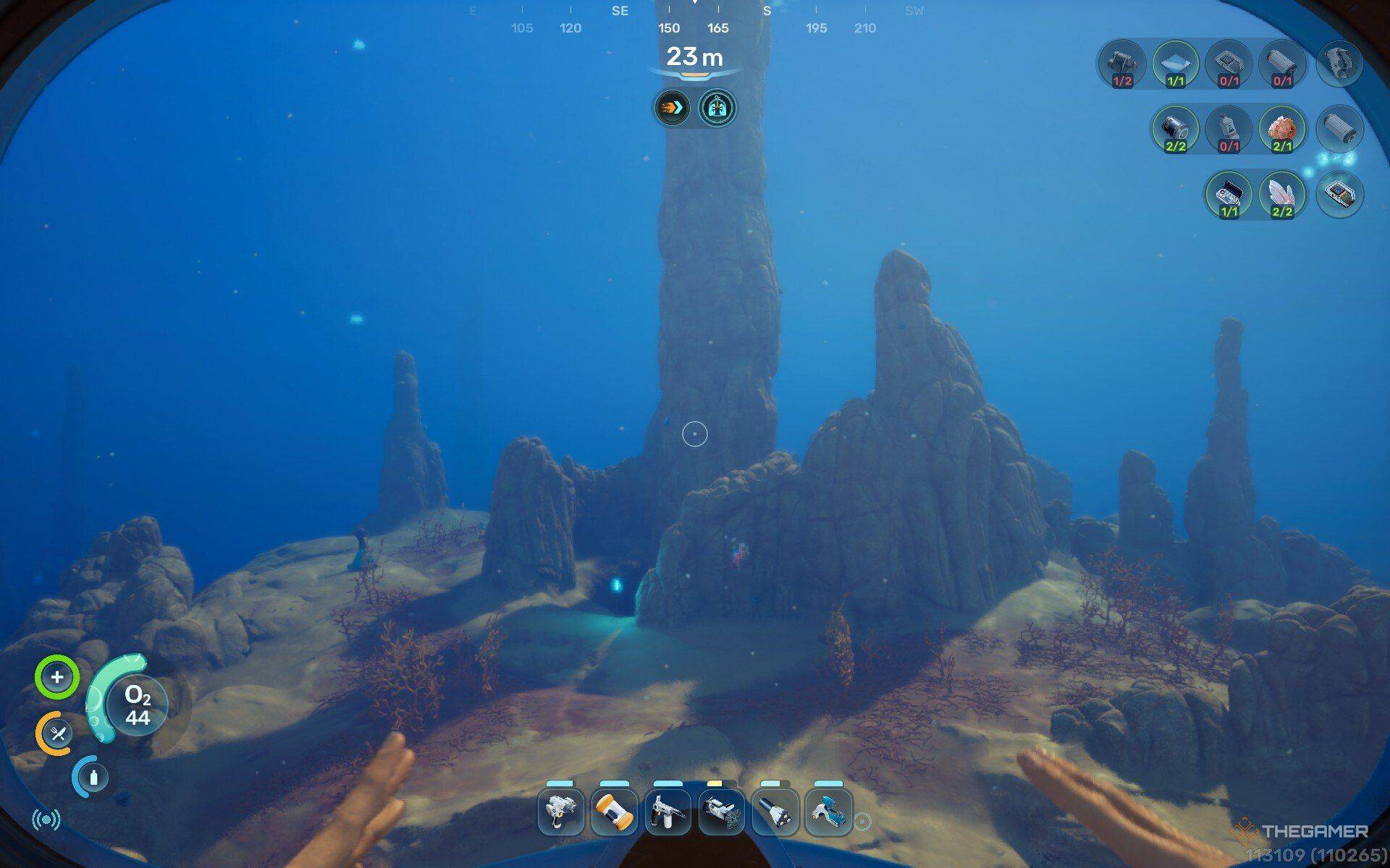 深海迷航2珊瑚蟹墓地周边高耸岩柱截图