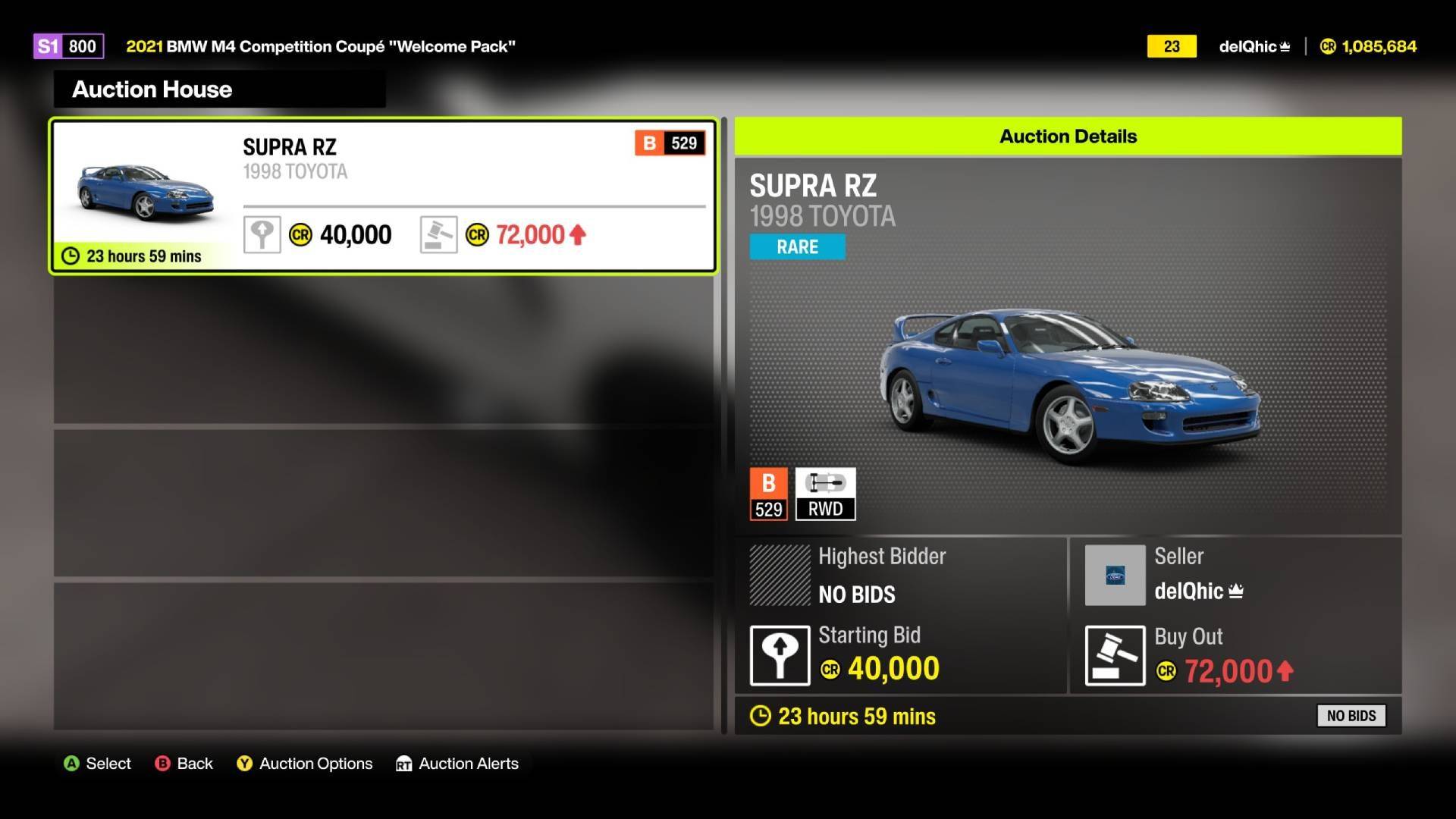 Forza Horizon6拍卖场在售车辆界面截图