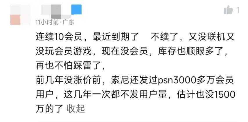 PS老会员宣布退订社交媒体评论截图