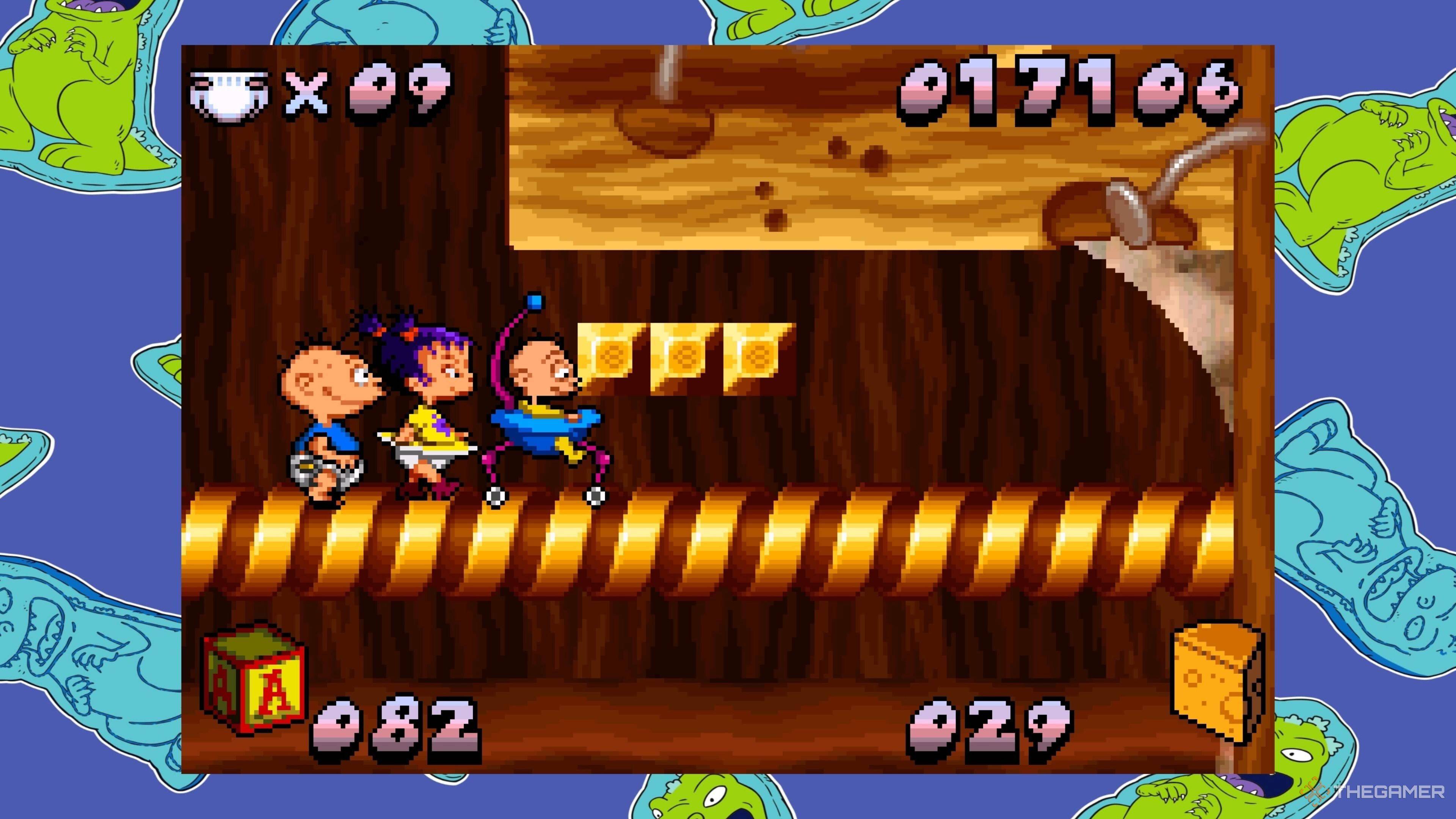 《Rugrats: Search For Reptar》游戏内关卡截图