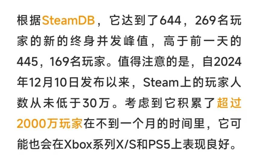 《漫威争锋》Steam在线峰值数据截图