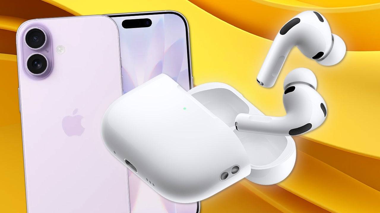 iPhone搭配AirPods Pro苹果生态宣传图