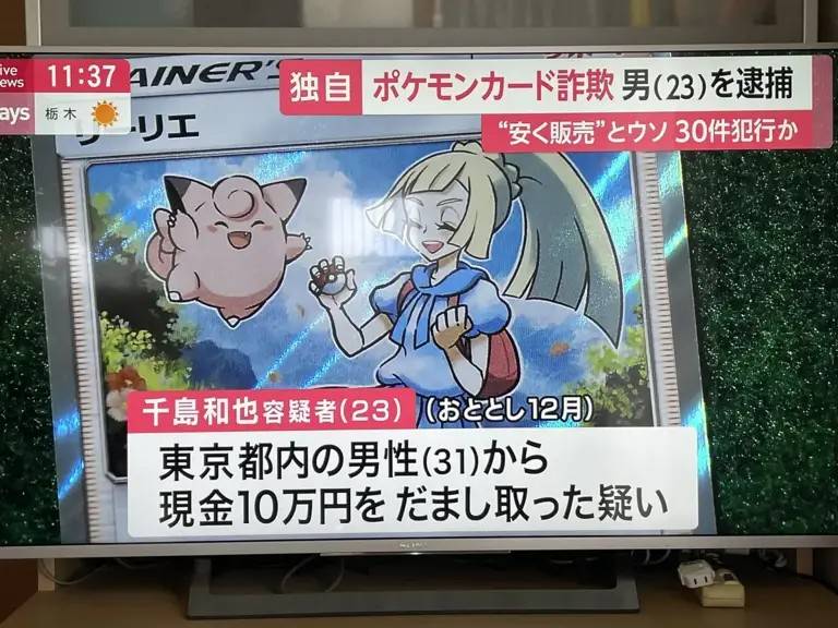日本宝可梦卡牌诈骗案新闻截图