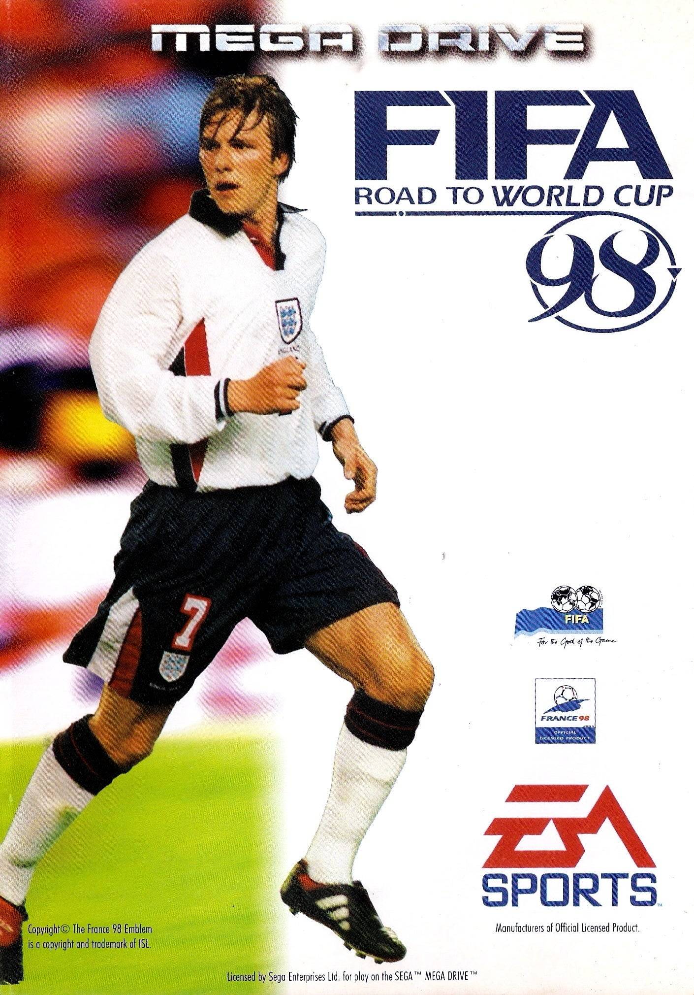 FIFA98世界杯之路贝克汉姆游戏封面