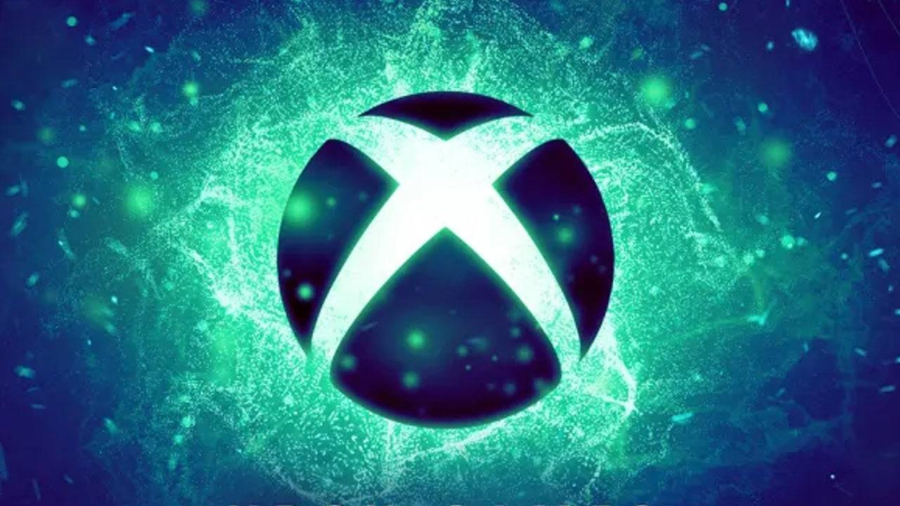微软Xbox品牌发光标志科技感视觉图