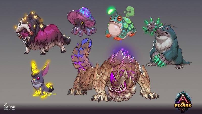 方块方舟地下迷城多元生物概念设计图