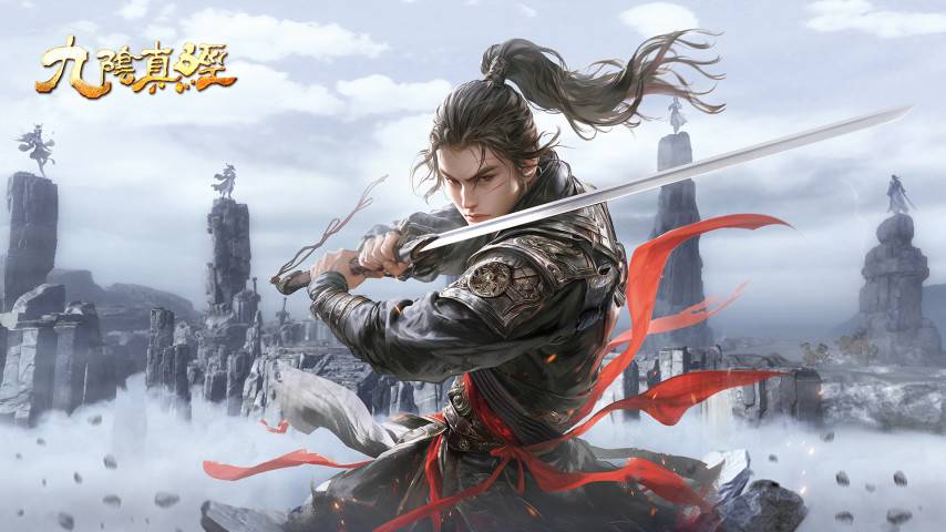 《九阴真经》古战场剑客新版本宣传海报