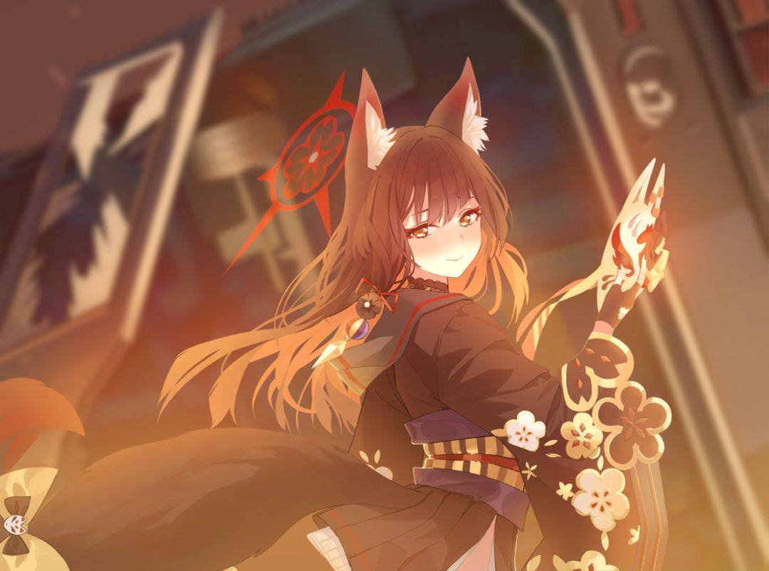 蔚蓝档案狐耳和风角色立绘