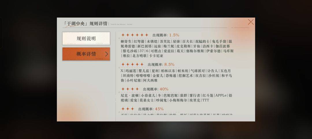 随机6⭐角色分类