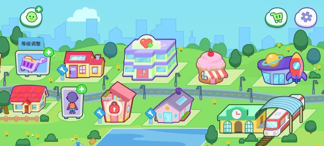 汤姆猫小镇建造系统基础操作界面