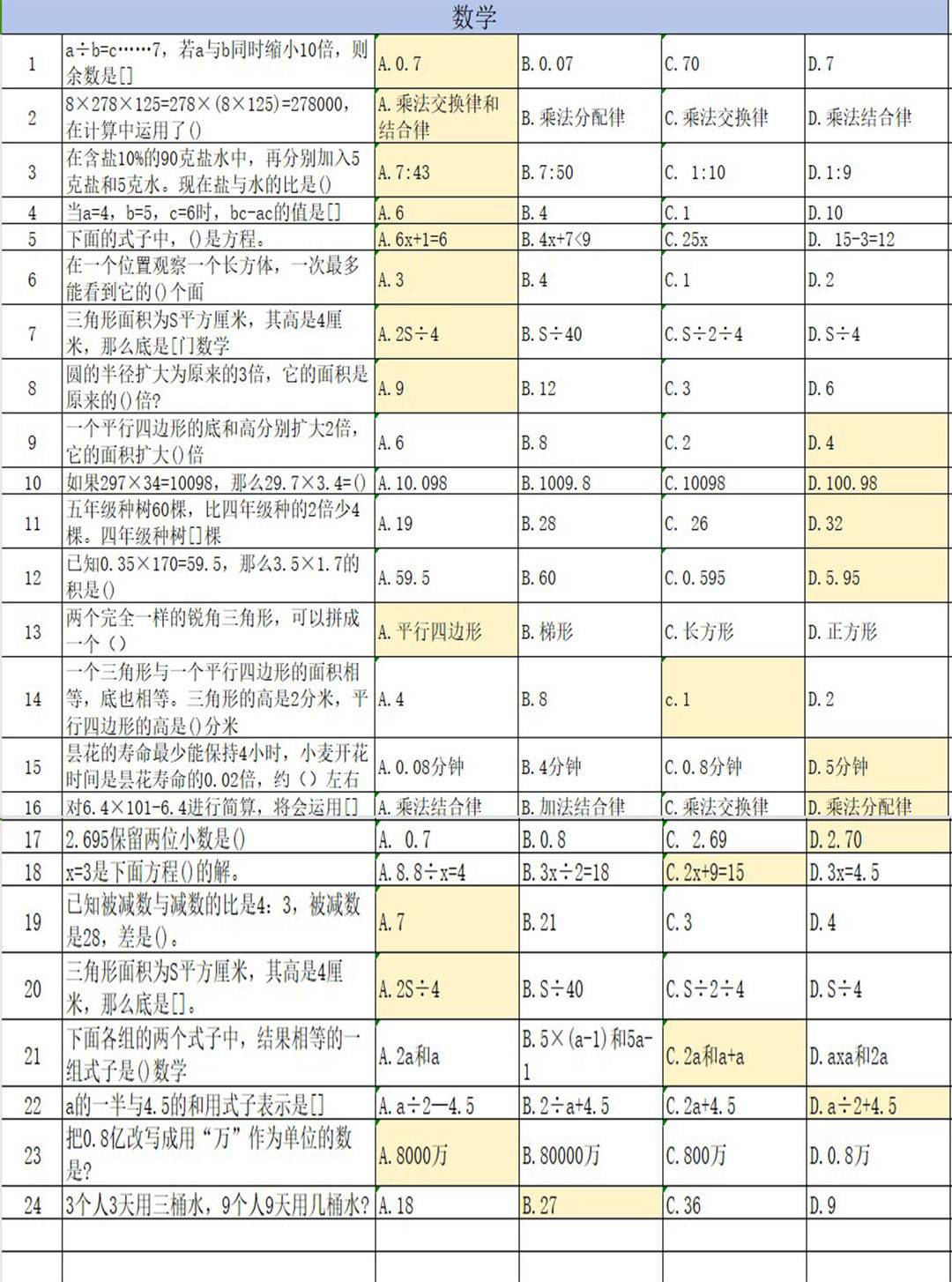大学理工科考试