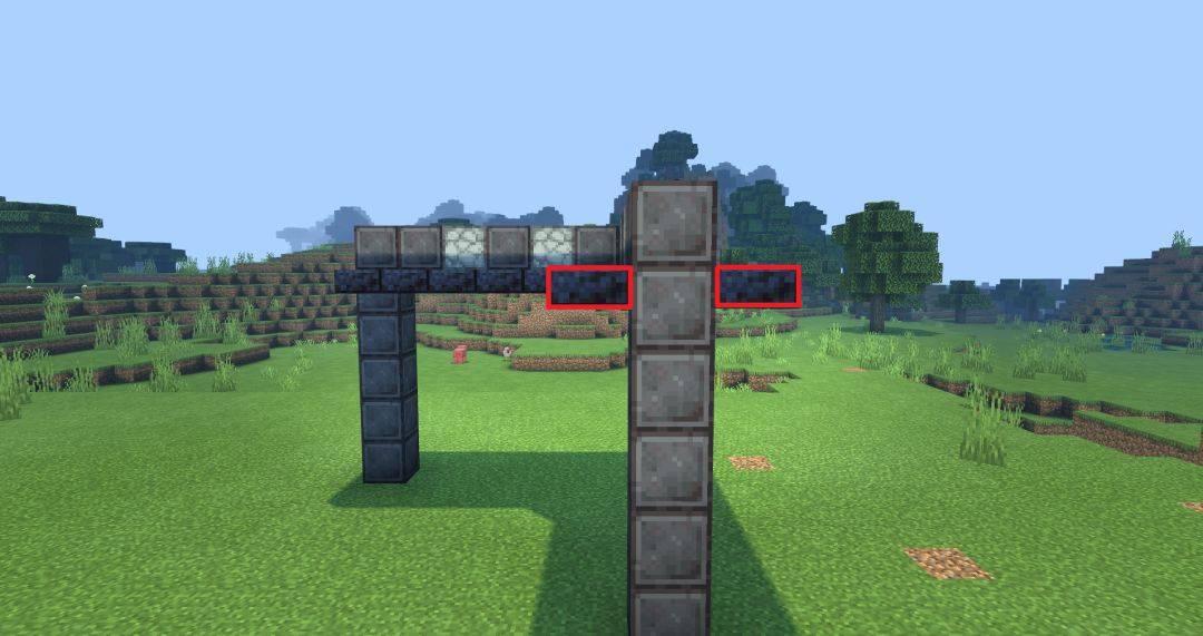 我的世界全自动岩浆门方块门框结构