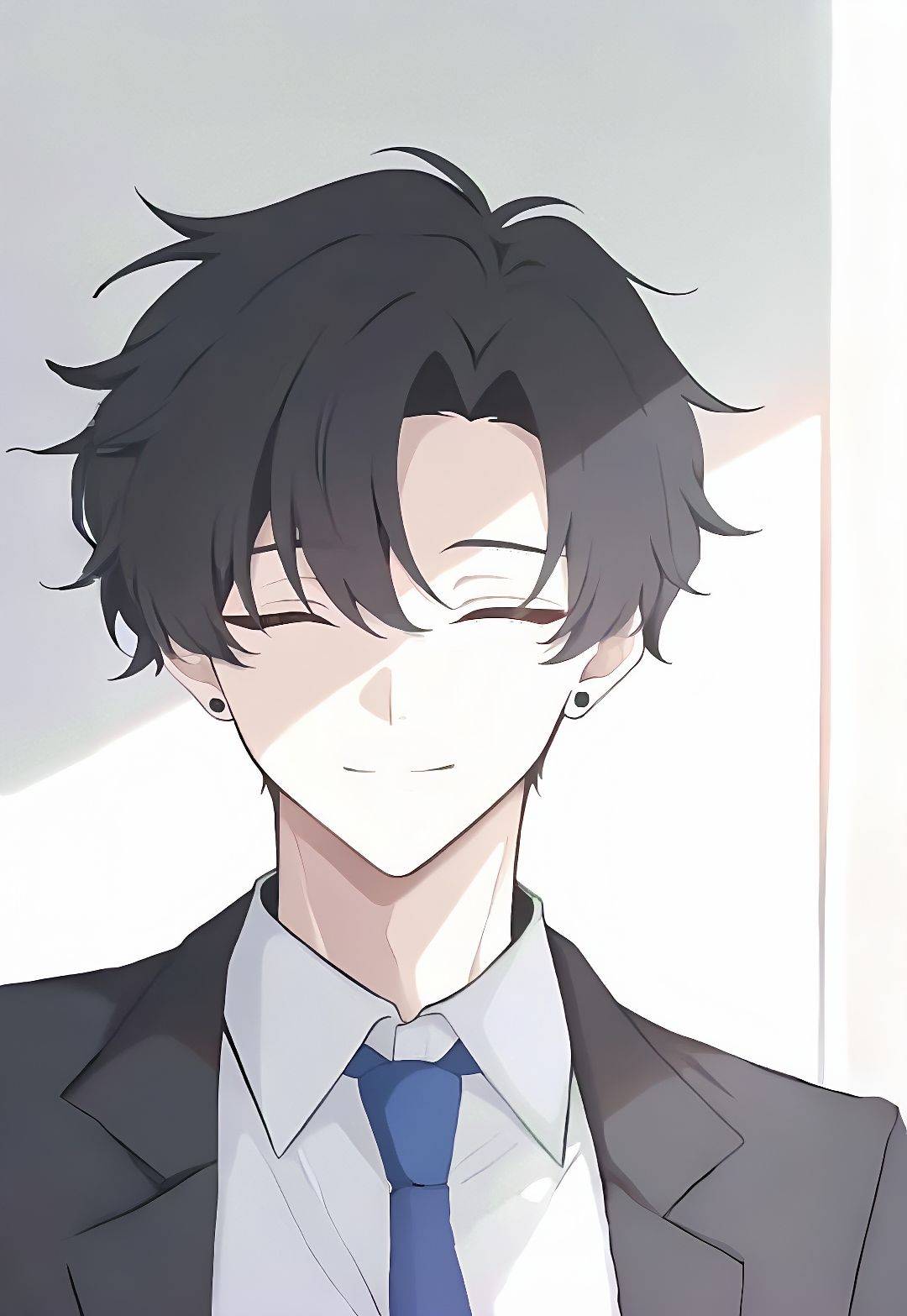 蔚蓝档案风格西装青年角色图