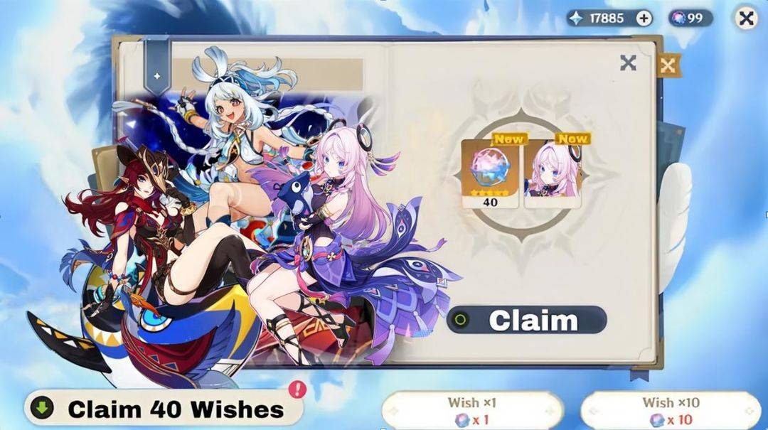 原神祈愿抽取界面展示