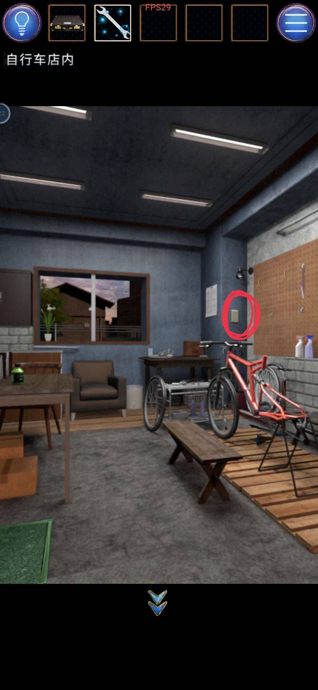 解谜游戏自行车店红标开关