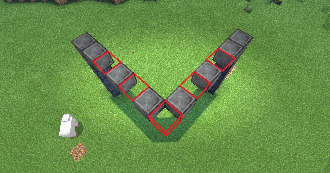 我的世界全自动岩浆门标出漏斗位置