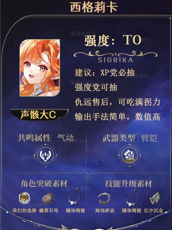 鸣潮西格莉卡套装搭配界面