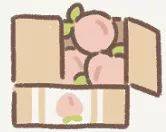 遇见你的猫装满桃子的箱子